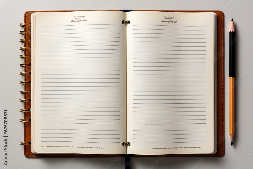 opened notebook isolated on grey background opened notebook isolated on grey background