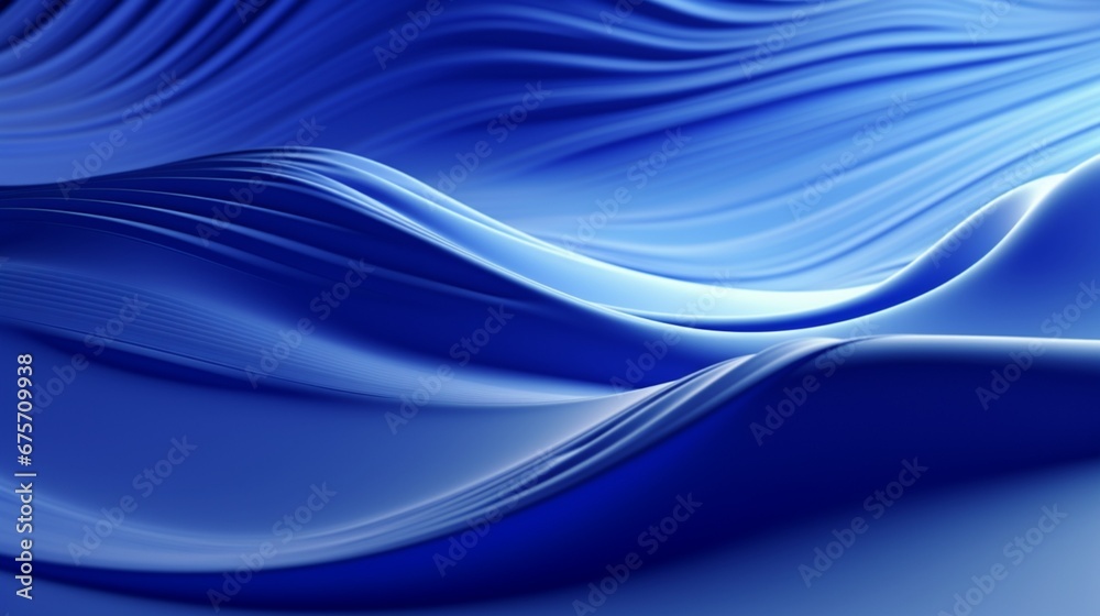 Sapphire Serenity on 3D Wavy Textured Background with Geometric Surface. Different Color.