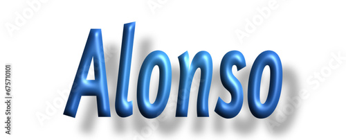 Alonso - light blue/ blue color - writen name - ideal for websites, emails, presentations, greetings, banners, cards, books, t-shirt, sweatshirt, prints, cricut, silhouette,

