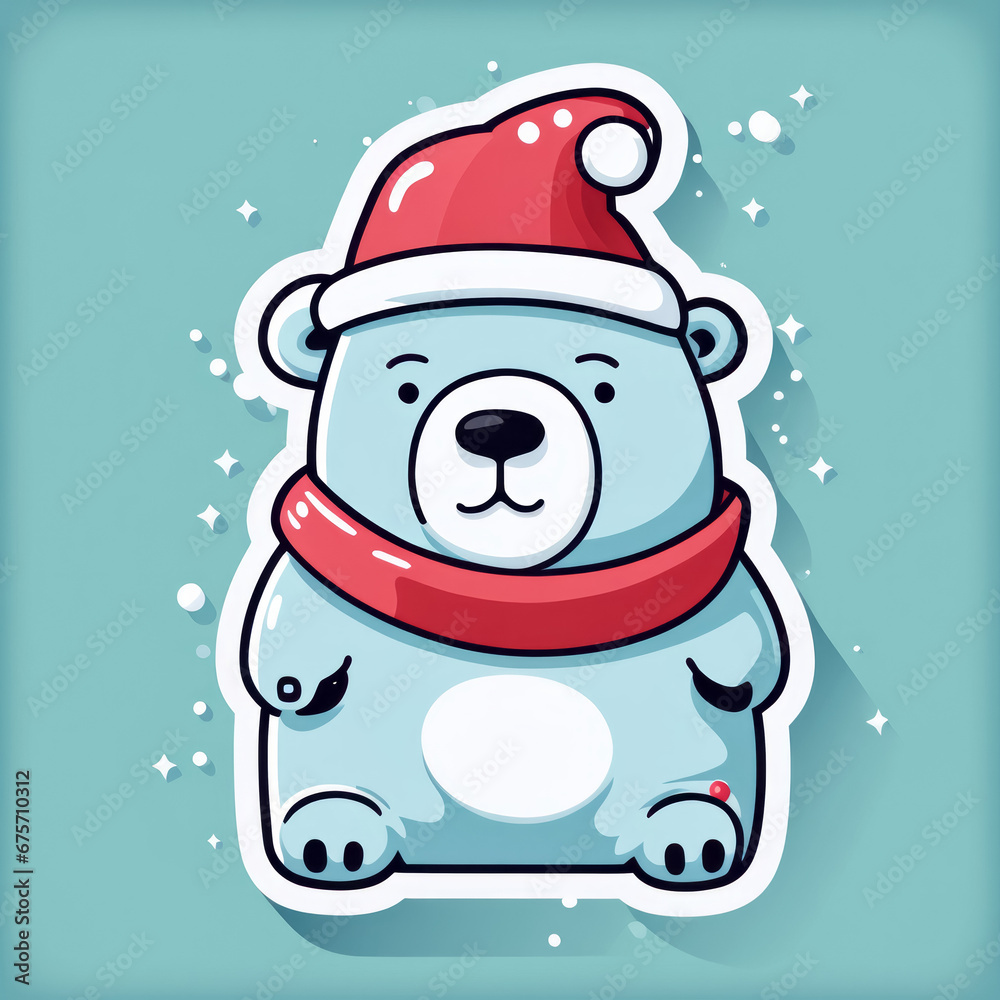 Weihnachten mit Tieren, Sticker, generated image Weihnachten mit Tieren, Sticker, generated image