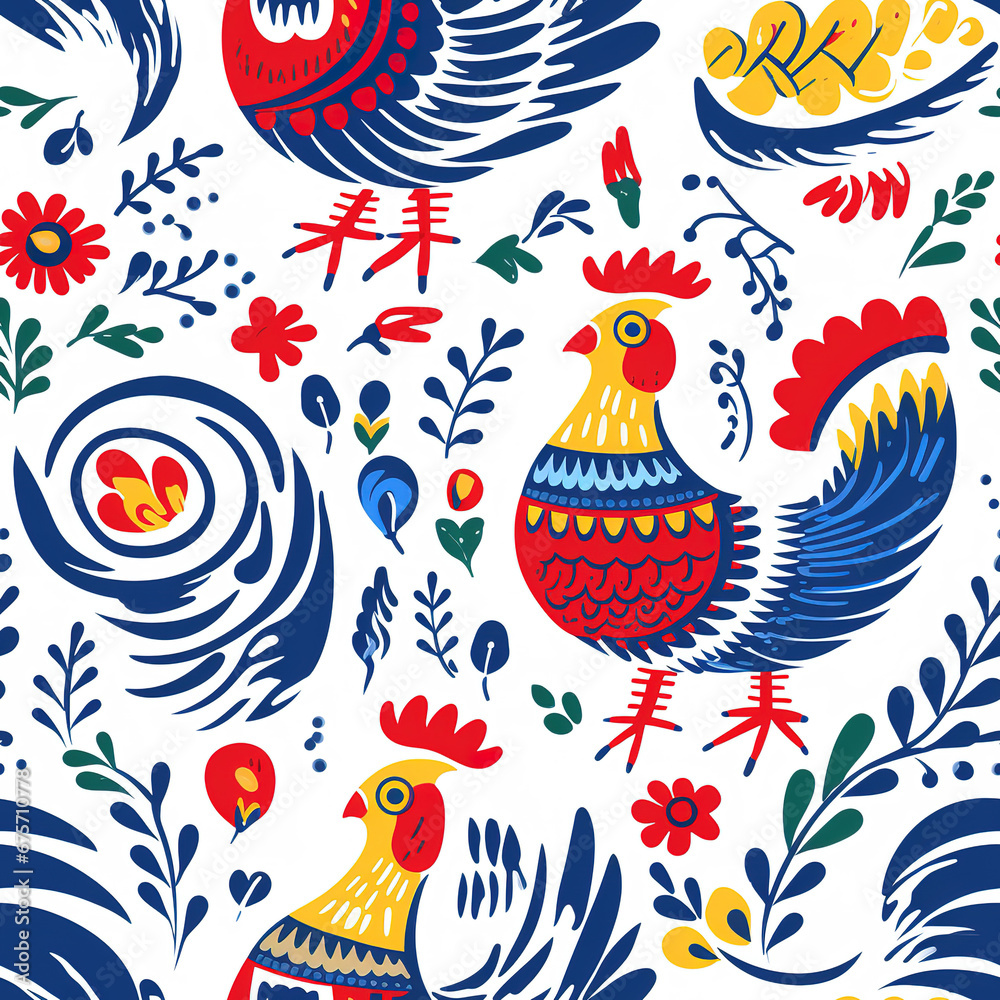 India floral folk art repeat pattern India floral folk art repeat pattern