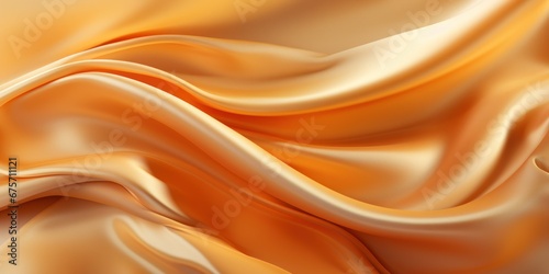 Light brown orange gold yellow silk satin. Color gradient. Golden luxury elegant abstract background. Shiny, shimmer