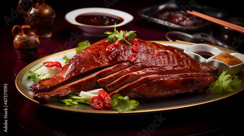 Peking baked duck. Chinese cuisine.