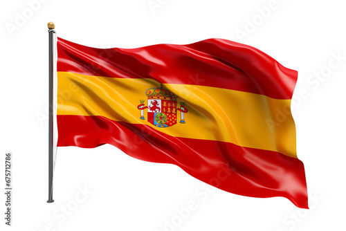 flag of south spain isolated on transparent background, Generative Ai photo