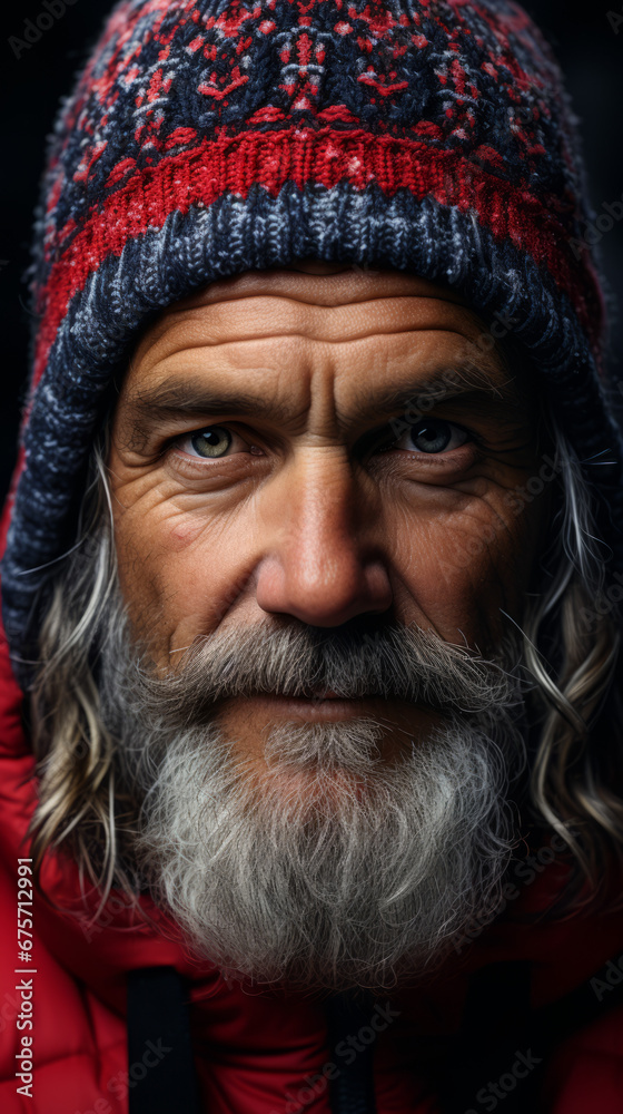 Portrait of a Bearded Elderly Man in Winter Attire
Portrait of a Bearded Elderly Man in Winter Attire