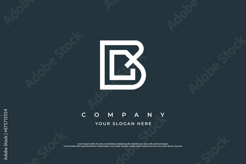 Initial Letter BC Logo or CB Monogram Logo Design Vector