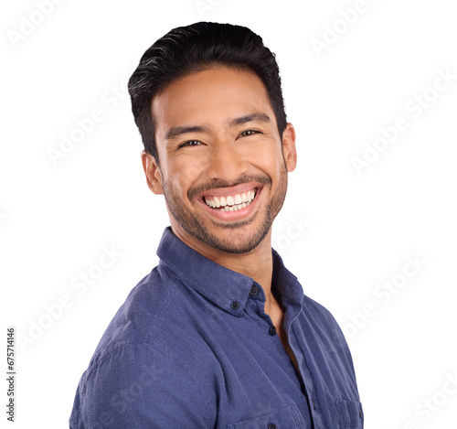 Businessman, consultant and portrait smile for confident worker, isolated on transparent png background. Asian person, positive or face as company pride as management career, corporate or job style © Suresh/peopleimages.com