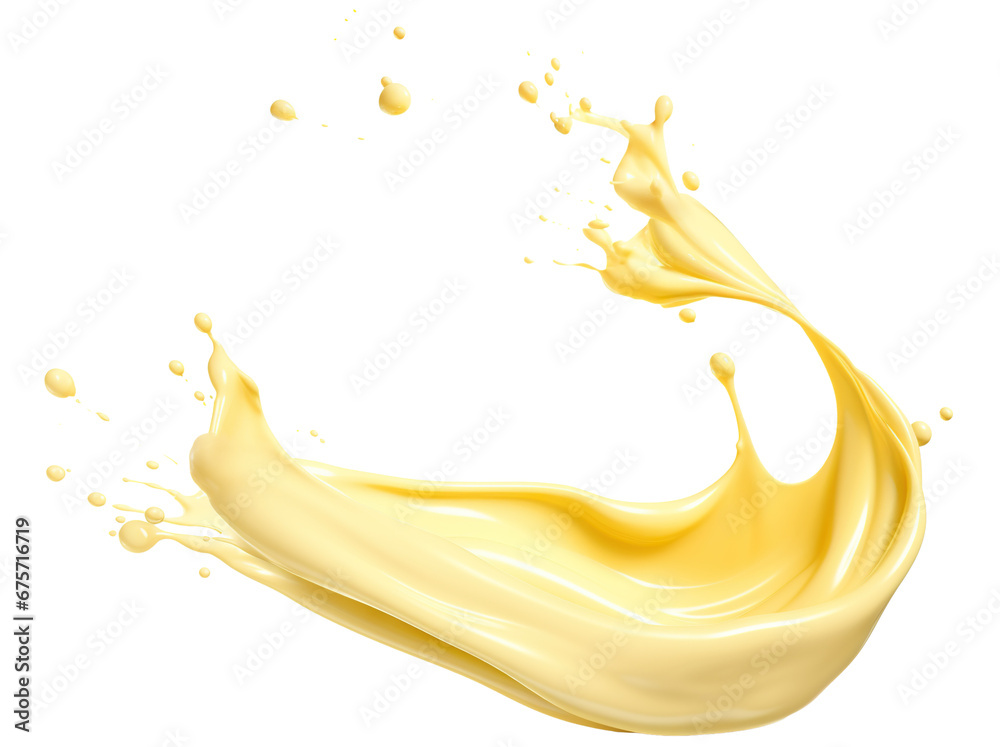 Fototapeta premium Mayonnaise splash cut out