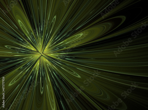Abstract green background with fractal pattern