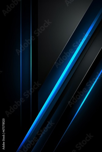 Futuristic Techscape  Abstract light Blue  Navy and Black Background with Flat Design  I