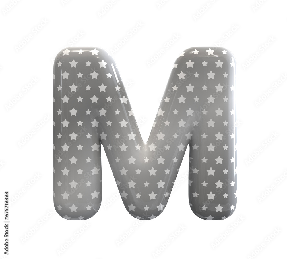 Silver Balloon Letter M