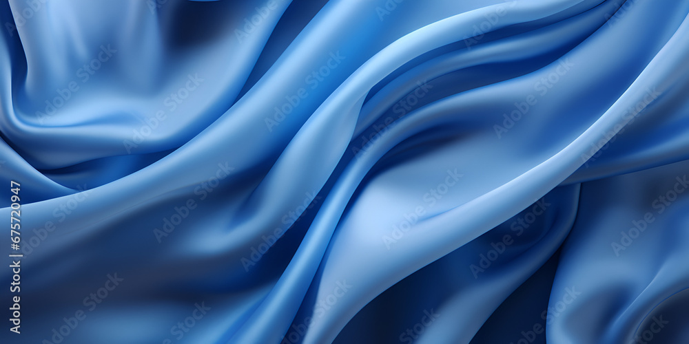 Obraz premium Soft blue textured silk fabric abstract background 