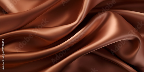Brown textured silk fabric abstract background 