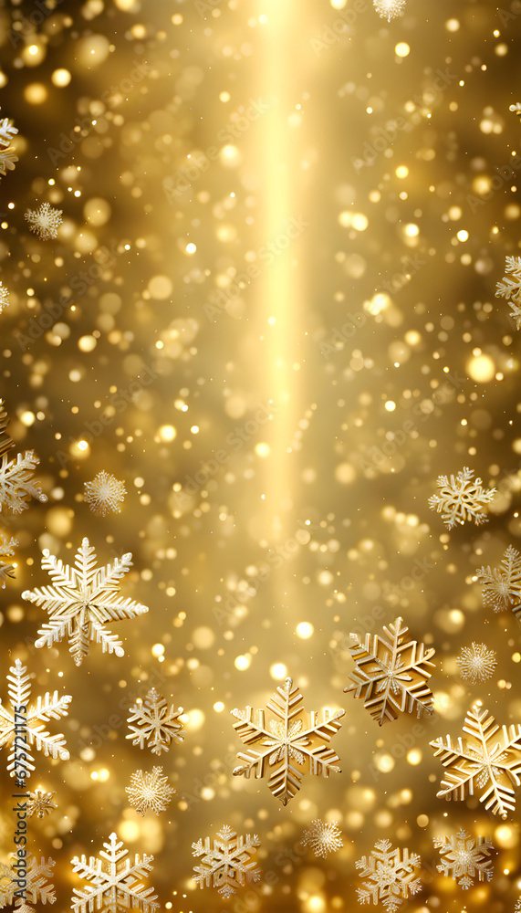 Gold sparkling christmas background with snowflakes Gold sparkling christmas background with snowflakes
