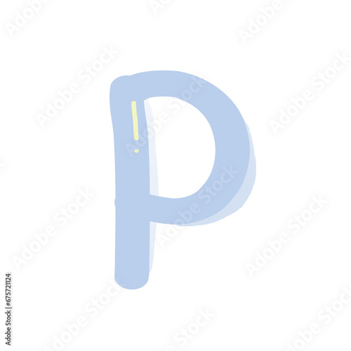 blue letter P photo