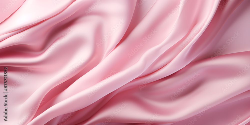 Fototapeta premium Pink textured silk fabric abstract background 