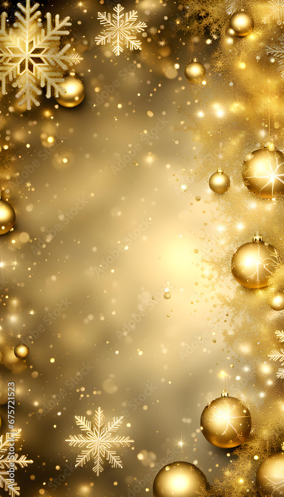 Gold sparkling christmas background with snowflakes Gold sparkling christmas background with snowflakes