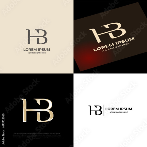 HB Initial Modern Luxury Logo Template for Business