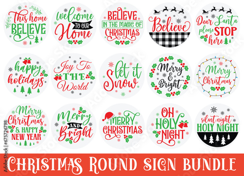 Christmas Round Sign