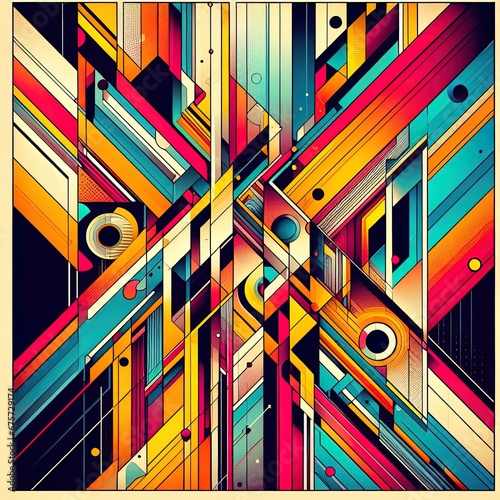 Background abstract tribal geometric lines design art concept photo