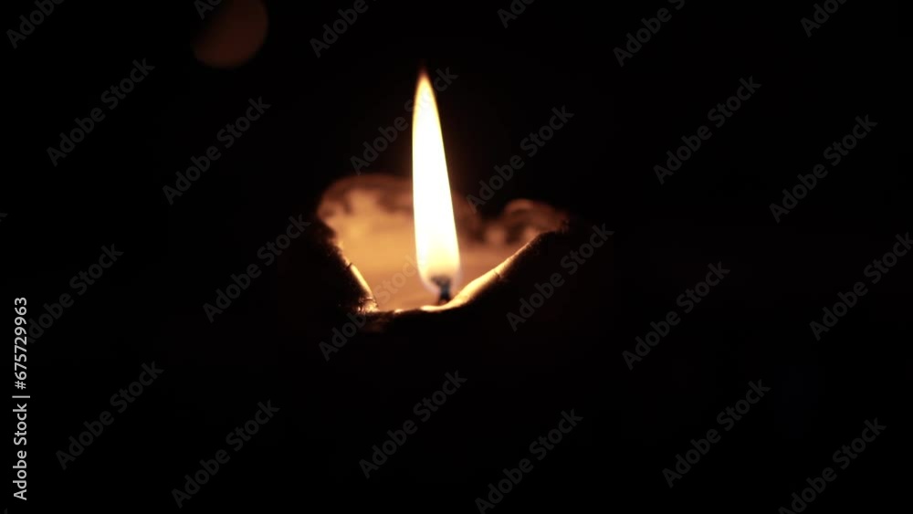 Candle light in the dark in church Candle light in the dark in church