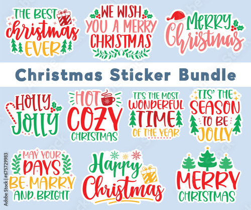 Christmas sticker bundle