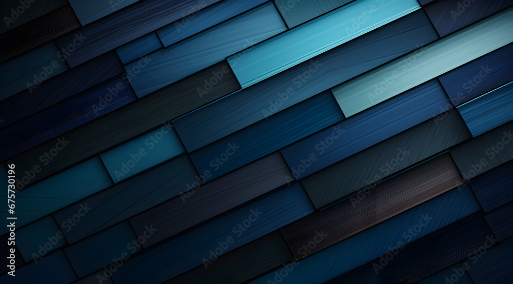 Fototapeta premium Sleek diagonal textured stripes with a smooth dark blue and black gradient, perfect for a modern background.