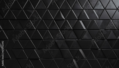 Dark Triangular Mosaic: A Symphony of Geometric Art