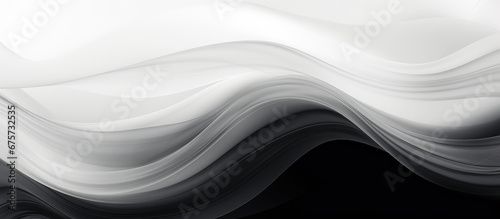 Black and white glossy soft abstract wavy embossed texture background with copy space