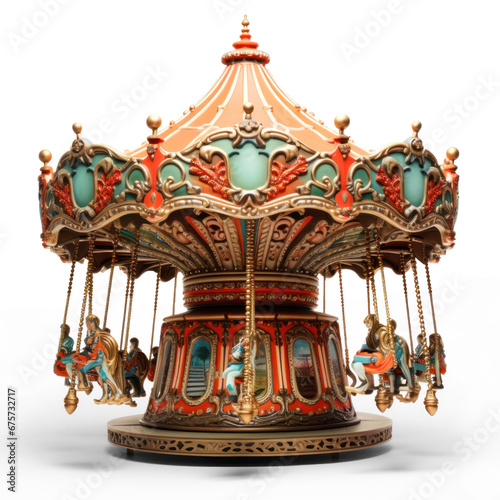 Carousel. isolated object, transparent background