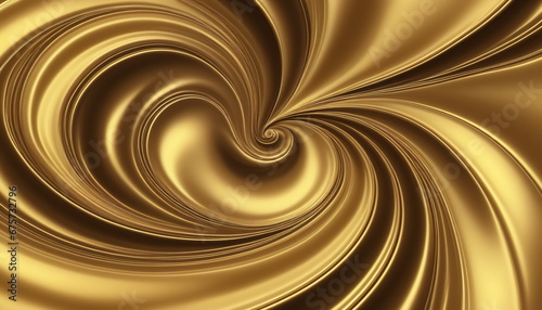 Abstract Gold Spiral  A Visual Feast of Metallic Art