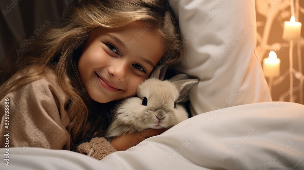 the girl with the rabbit. holding cute fluffy Bunny на розовом фоне.Friendship with Easter Bunny. Spring photo.Close up the girl with the rabbit. holding cute fluffy Bunny на розовом фоне.Friendship with Easter Bunny. Spring photo.Close up