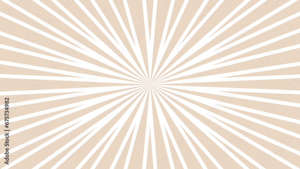 Fototapeta premium Beige and white sunburst background