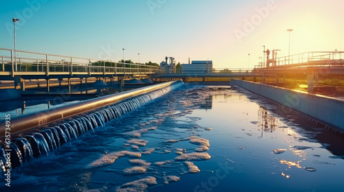 An industrial water treatment plant. photo