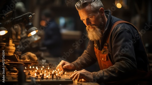 man working in shop