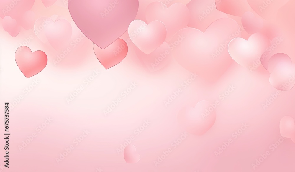 Valentine background, in the style of delicate shading, light pink, soft shading