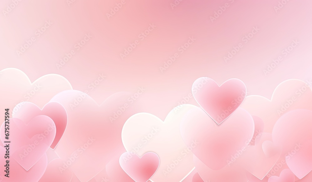 Valentine background, in the style of delicate shading, light pink, soft shading
