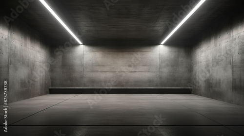 abstract modern architecture background  empty concrete room with light from window