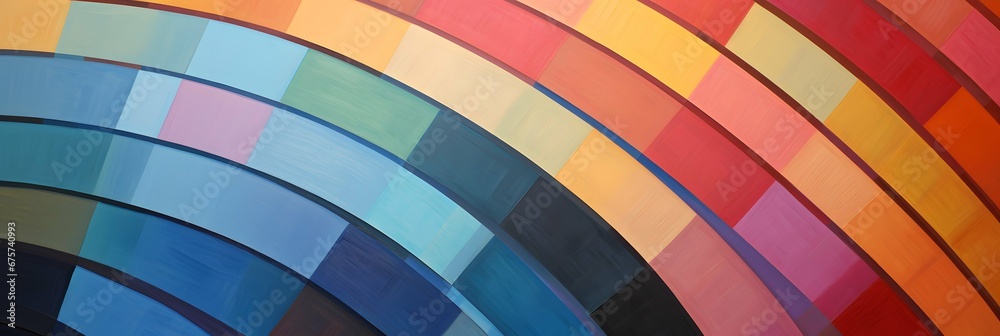 Fototapeta premium Wide screen colorful abstract wallpaper background design