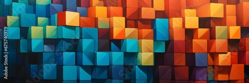 Wide screen colorful abstract wallpaper background design