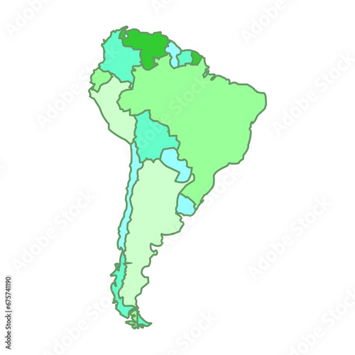Simple vector of south america continent