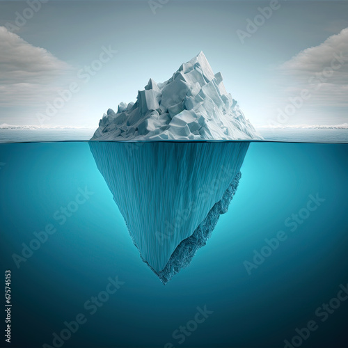 Tip of the iceberg. Business concept. Iceberg. Success business metaphor photo