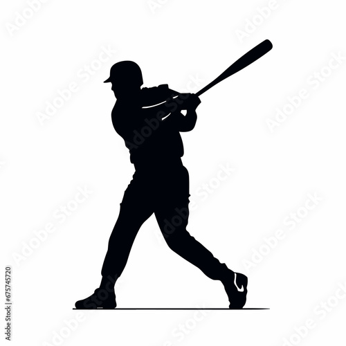 Photography Baseball player black icon on white background