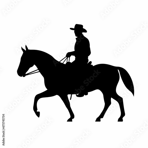 Horsemen black icon on white background. Horsemen silhouette