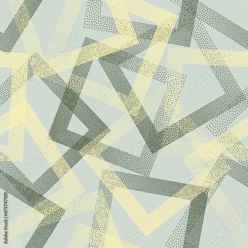 Square rhombus shapes of dot points geometric vector seamless pattern.