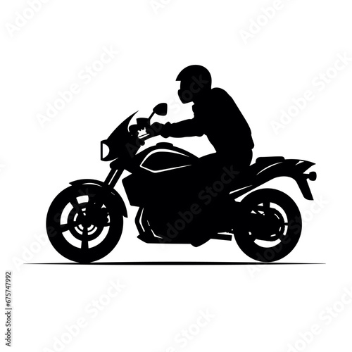 Road biker black icon on white background. Road biker silhouette