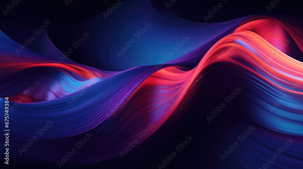 Digital wavy background and beautiful smooth lines with copy space