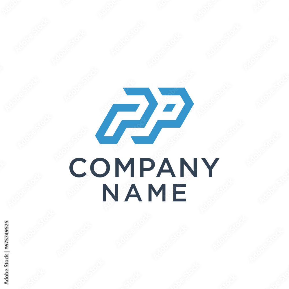 LETTER P WATER LOGO NEGATIVE SPACE CAN BE EDITABLE FOR COMPANY NAME
