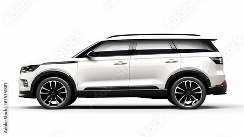 Elegant SUV standing on a white background.