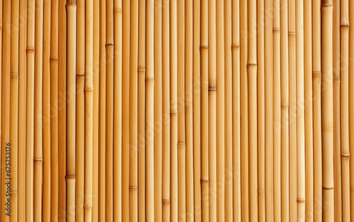 Bamboo Wall Paneling On Transparent Background.